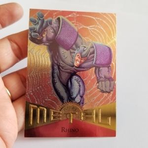Vintage Marvel Metal trading card Rhino #74